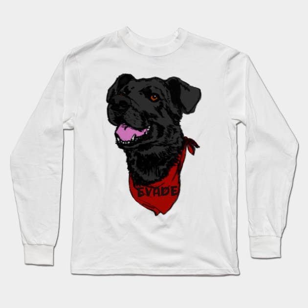 Negro Matapacos, the riot dog (evade) Long Sleeve T-Shirt by Goth_ink